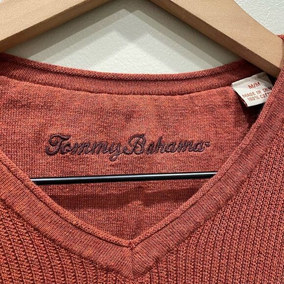 Tommy Bahama Men’s Dark Orange Sweater - Size: Medium - Picture 3 of 7